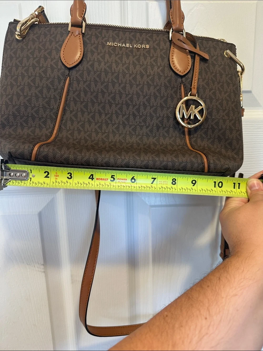Michael Kors Brown Satchel with Tan Accents